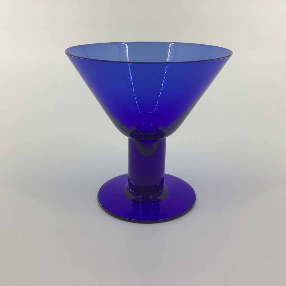 Blue Glass Martini or Margarita Glass